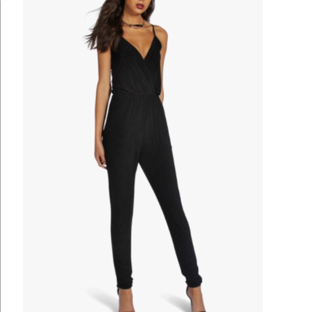 Tall Ebony Cross Back Jumpsuit
